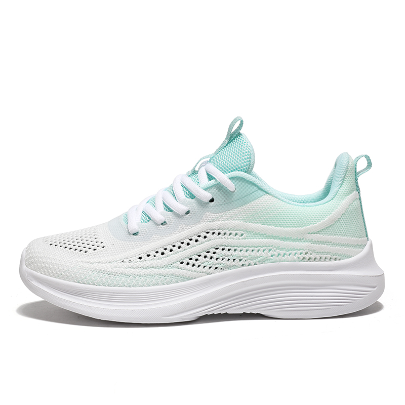 RUIKE Cushioning Breathable Lightweight Low top Casual Running Shoes Women’s White Green