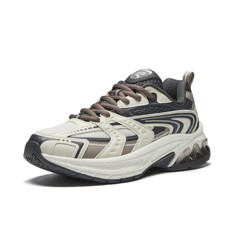 Anta Slip Resistant Abrasion Resistant Low top Casual Running Shoes Women’s Beige Black Beige