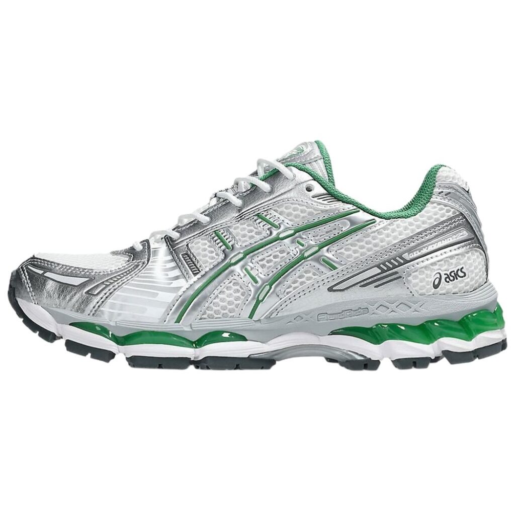 ASICS GEL Kayano 12.1 Abrasion Resistant Low top Running Shoes Unisex Silver Green