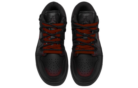 Jordan Air Jordan 1 Wine Stain Leather Abrasion Resistant Abrasion Resistant Low top Vintage Basketball Shoes Unisex