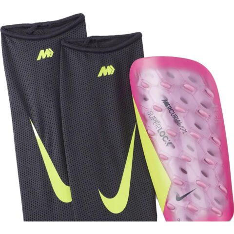 Nike Soccer Shin Guards Thermoplastic Elastomer, Resin Sports Field Unisex Pink Reduce Tibial Impact
