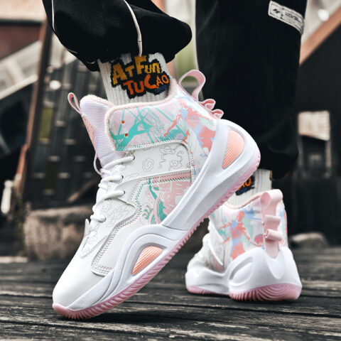 BIANSULONG Cushioning Slip Resistant Support Balance Height Increasing High top Basketball Shoes Unisex