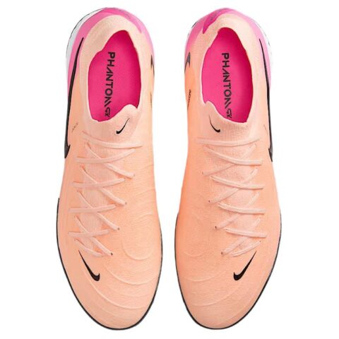 Nike Phantom GX 2 Pro TF Turf Slip Resistant Abrasion Resistant Soccer Shoes Unisex Pink Black