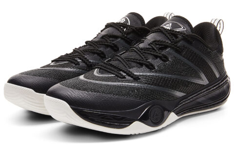 PEAK Abrasion Resistant Rebound Anti Twist Low top Basketball Shoes Men’s Black Magnet Gray