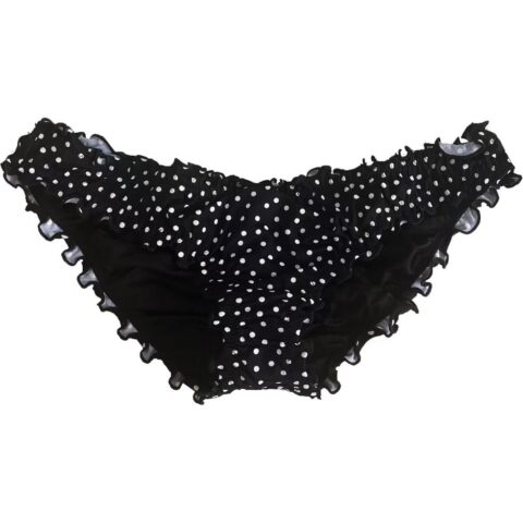 Victoria's Secret Swimming Shorts Women's Black Polka Dot