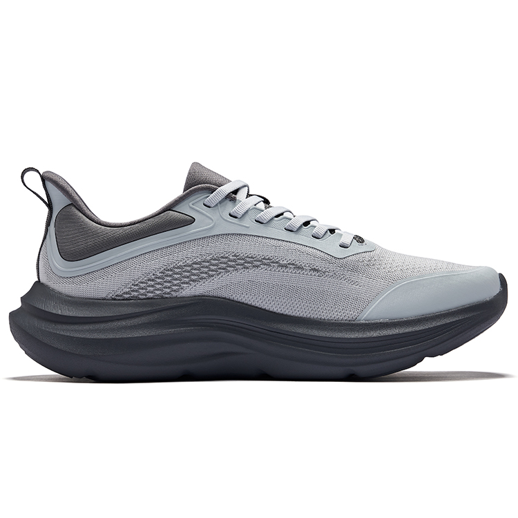 Erke Cloud Motion Fabric Low top Casual City Commuting Running Shoes Men’s Lunar Stone Gray Steel Gray