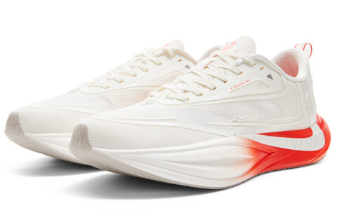 PEAK Double Breath 2.0 Cushioning Breathable Anti Rollover Low top Running Shoes Men’s Ivory Orange
