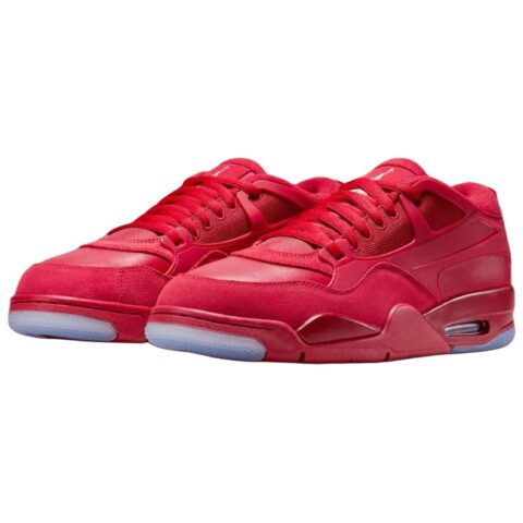 Jordan Air Jordan 4 Leather Support Low top Vintage Basketball Shoes Men’s Red