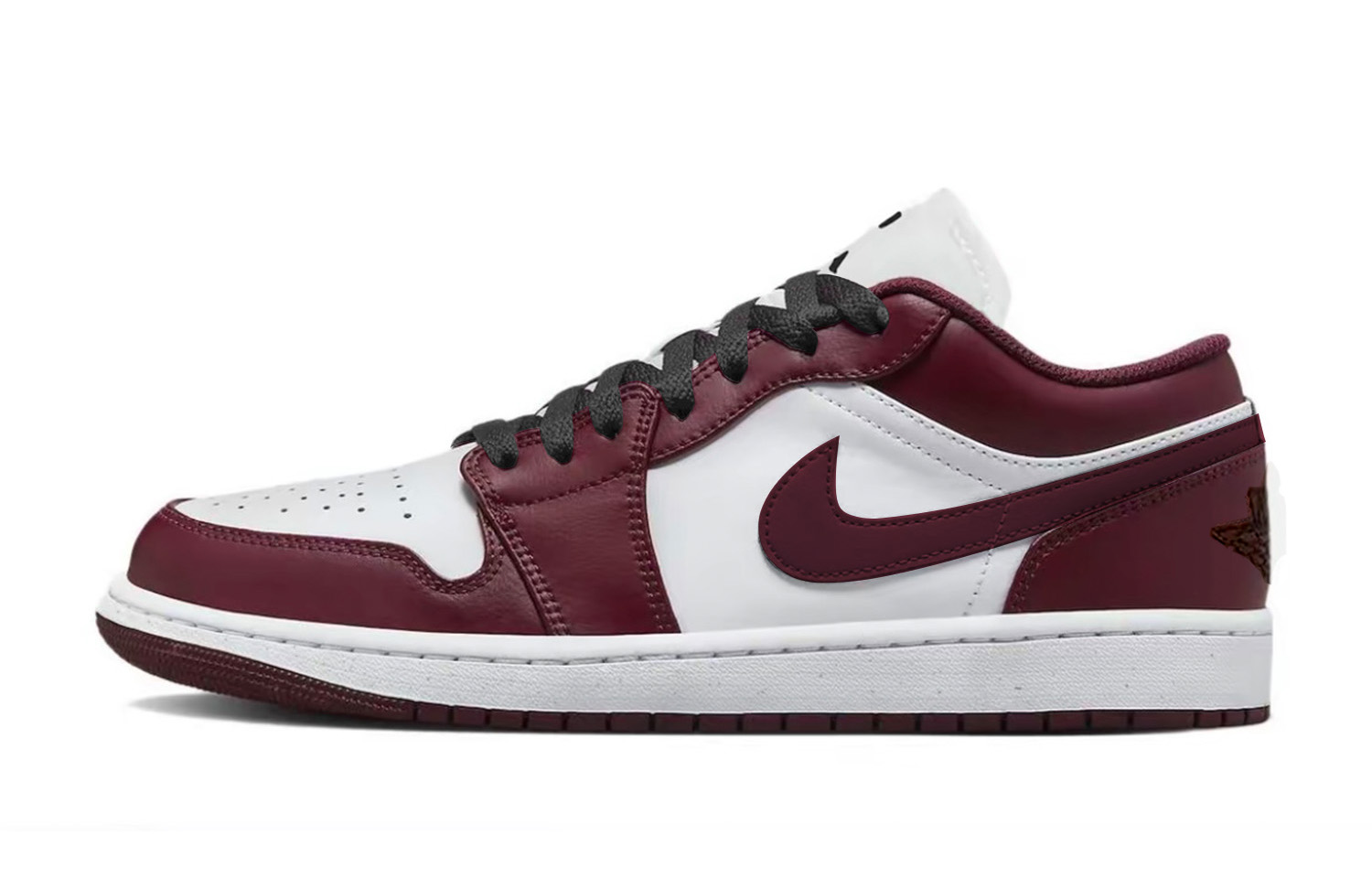 Jordan Air Jordan 1 Heart Of Bordeaux Classic And Versatile Abrasion Resistant Low top Vintage Basketball Shoes Unisex