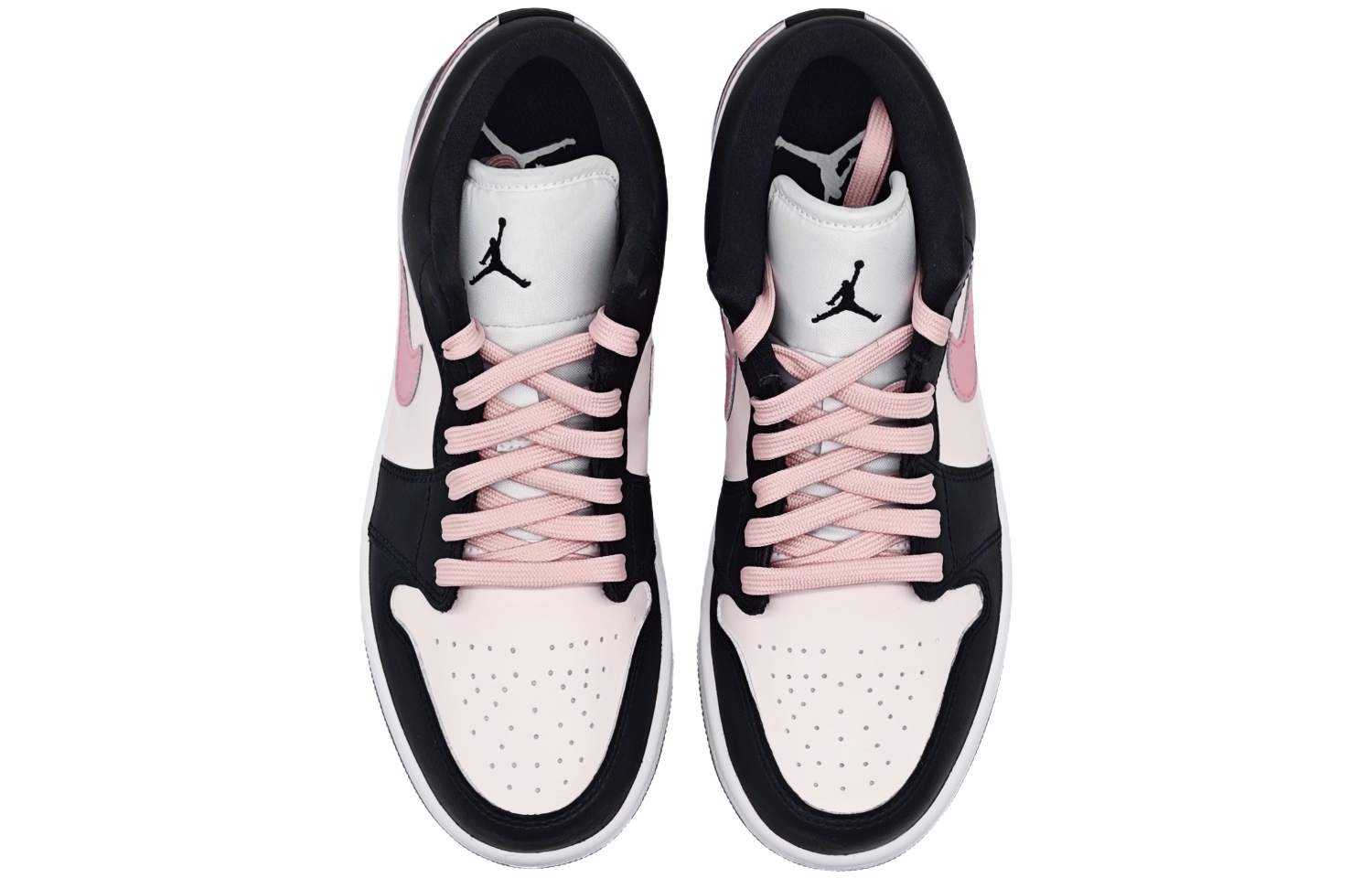 Jordan Air Jordan 1 Slip Resistant, Abrasion Resistant, Lightweight Low top Vintage Basketball Shoes Women’s Black Pink