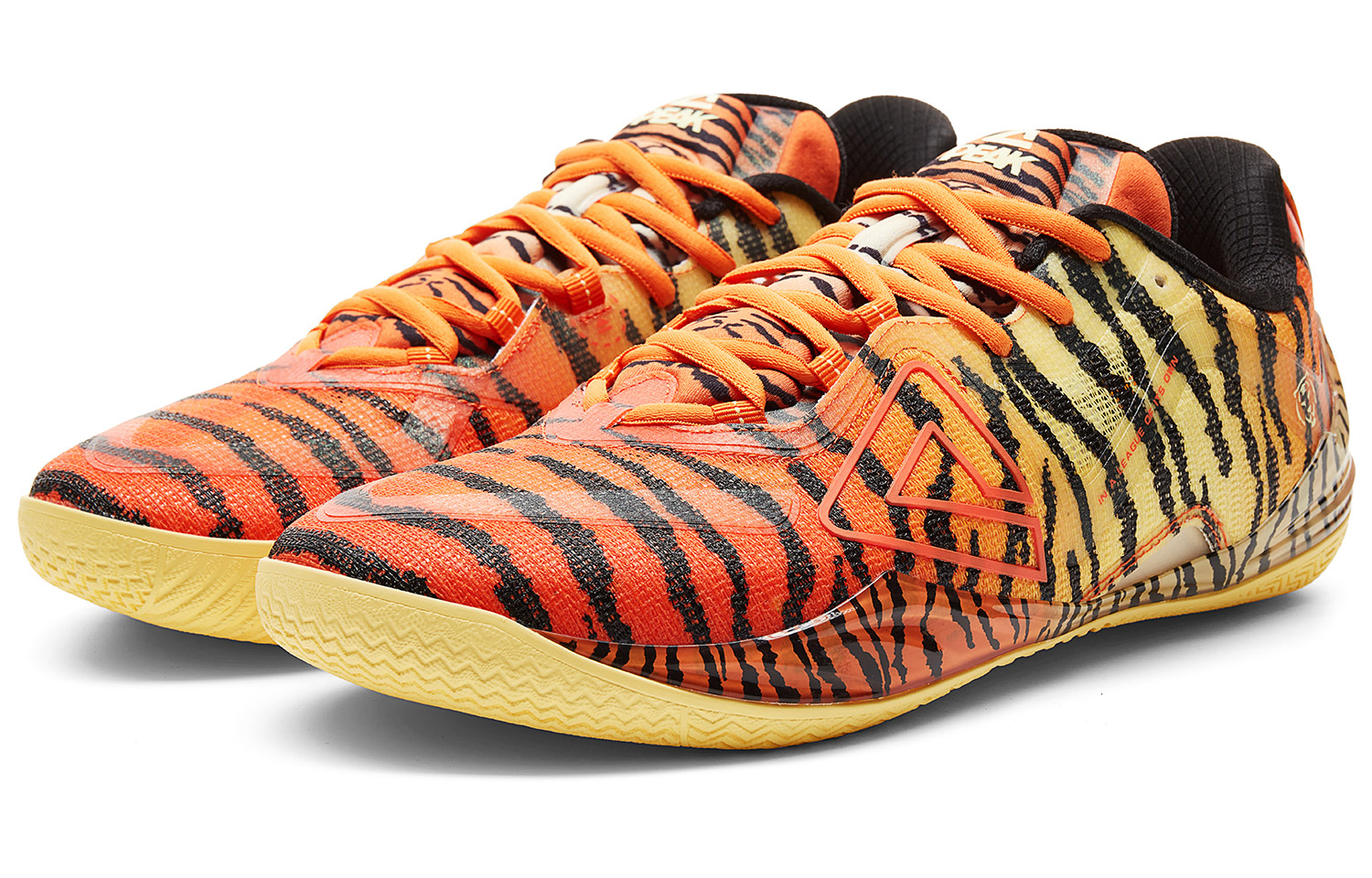 PEAK Cushioning Abrasion Resistant Coverage Low top Basketball Shoes Men’s Orange Yellow Black