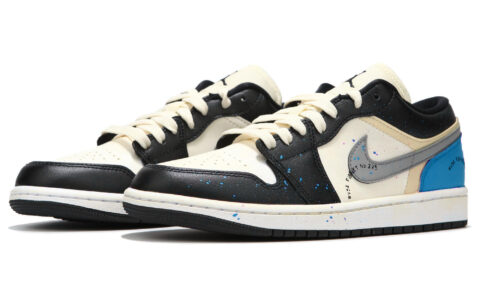 Jordan Air Jordan 1 Low top Vintage Basketball Shoes Women’s Black Blue