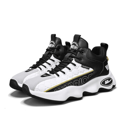 WARRIOR Basketball Shoes Men’s Low Top White Black/Beige Black/Black