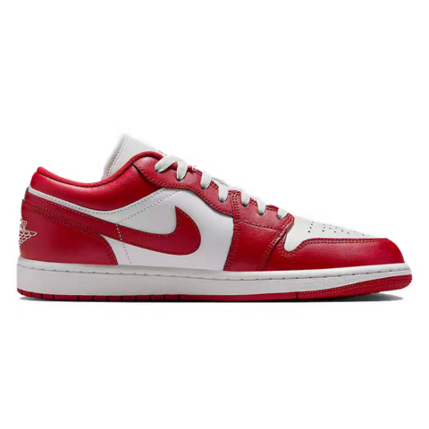Jordan Air Jordan 1 Cushioning, Wear Resistant Low top Vintage Basketball Shoes Unisex White Red