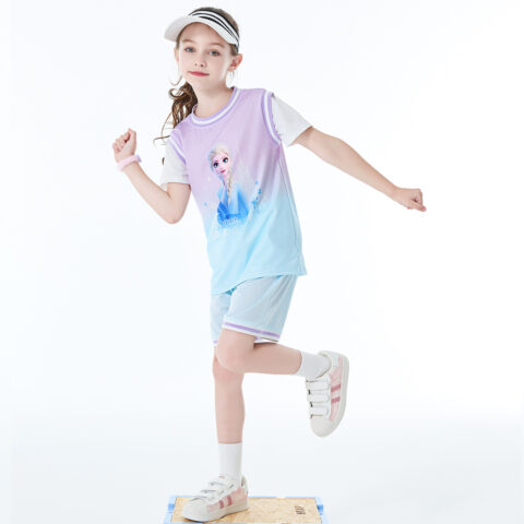 Disney Casual Sportswear Purple Blue Gradient Children Aged 3 7 Years Old