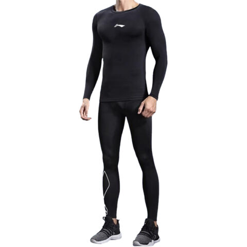 Li Ning Fitness Sets Men’s Crew Neck Moderate
