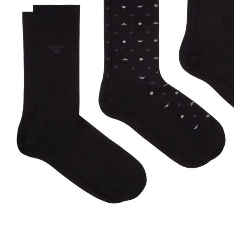 EMPORIO ARMANI FW25 Crew Socks Men’s 3 Pack