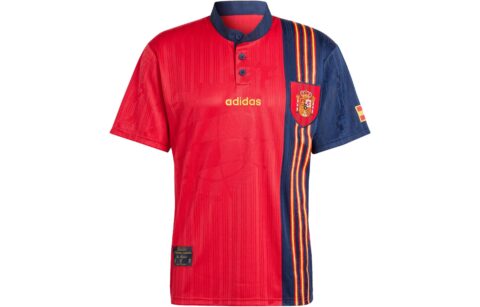 Adidas Spain 1996 Home Jersey Soccer Jersey Men's Dark Red