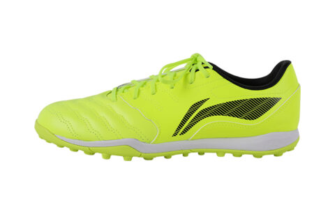 Li Ning TF Turf Cushioning Slip Resistant Abrasion Resistant Soccer Shoes Men’s Neon Green