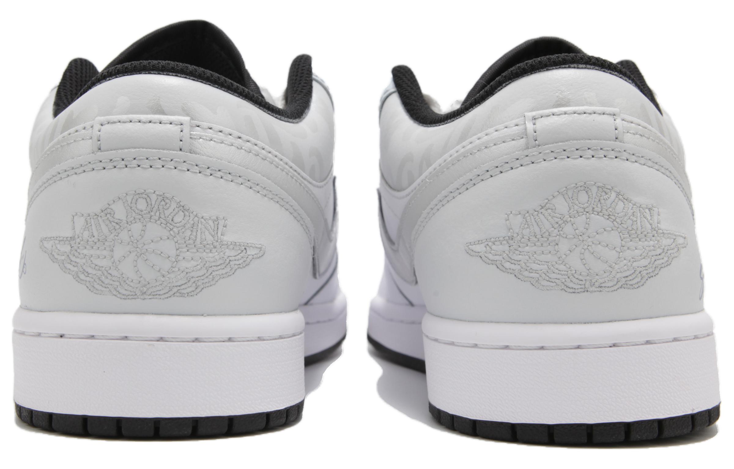 Jordan Air Jordan 1 Cushioning, Wear Resistant Low top Vintage Basketball Shoes Women’s White