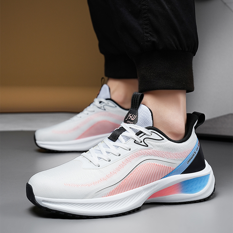 JSWEI Cushioning Slip Resistant Abrasion Resistant Low top Long Distance Running Shoes Men’s