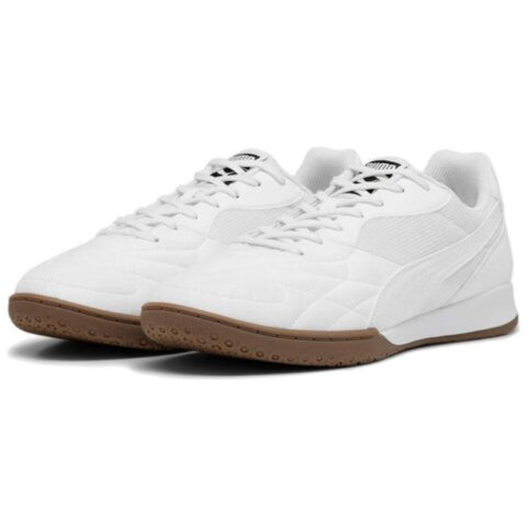 PUMA KING TOP Comfortable And Lightweight Artificial Turf Abrasion Resistant Soccer Shoes Unisex White