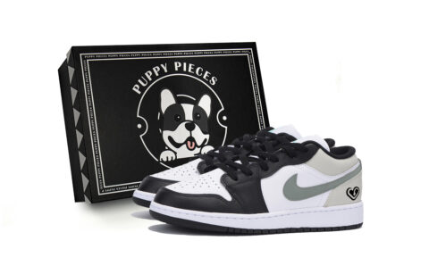 Jordan Air Jordan 1 Vintage Basketball Shoes Men’s Low Top Black Gray