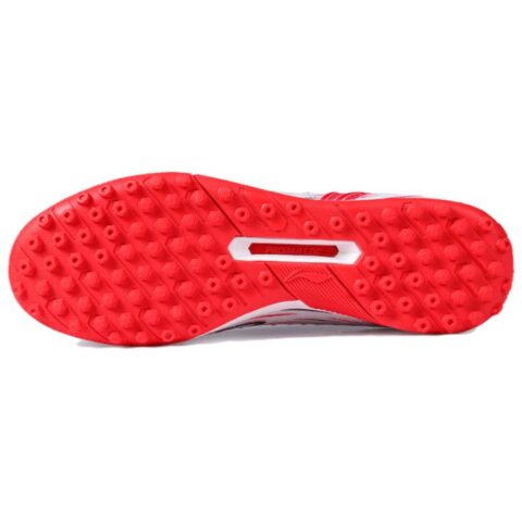 Li Ning Comfortable And Trendy TF Turf Artificial Turf Slip Resistant Abrasion Resistant Soccer Shoes Men’s White Red