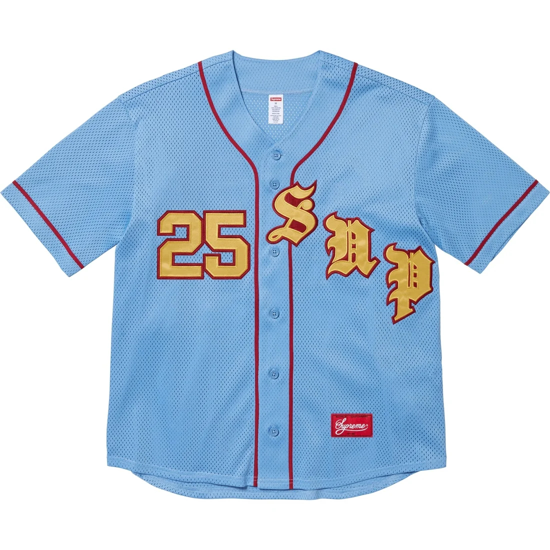 Supreme Old English «SS 25 — Light » baseball jersey