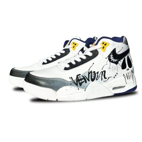 Nike Flight Legacy Vintage Basketball Shoes Men’s Mid Top Yellow