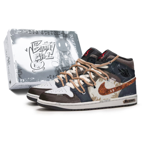 Jordan Air Jordan 1 Vintage Basketball Shoes Men’s Mid Top Brown/White