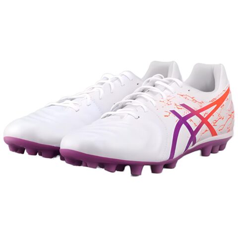 Asics DS LIGHT AG Artificial Ground Kangaroo Leather Soccer Shoes Men’s White Purple
