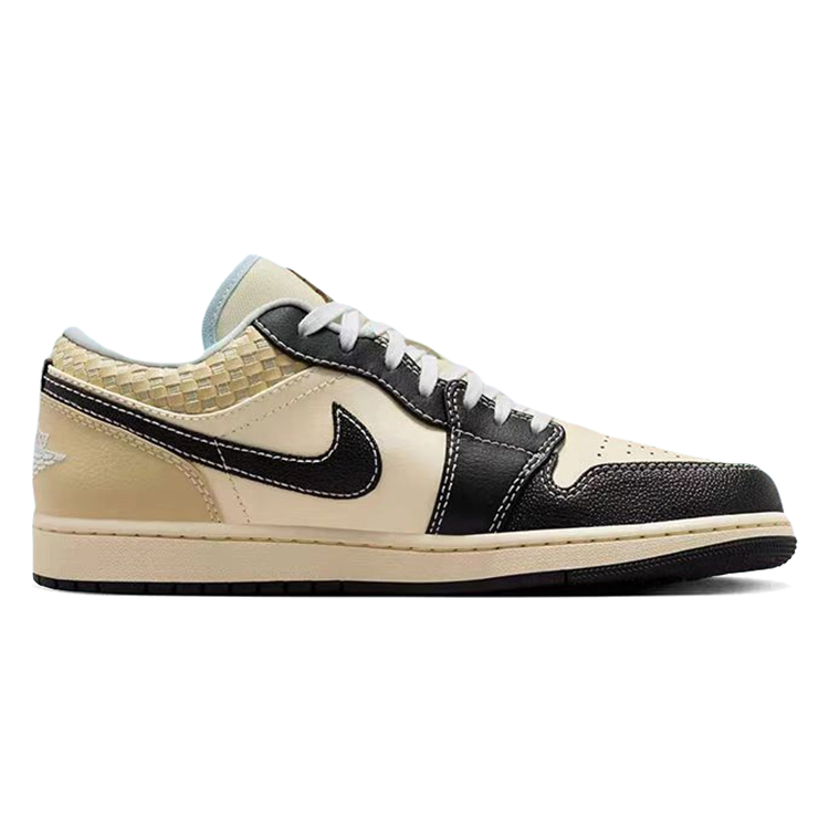 Jordan Air Jordan 1 Versatile Slip Resistant Low top Vintage Basketball Shoes Men’s Black