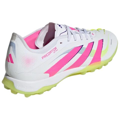 Adidas PREDATOR PRO TF Turf Artificial Turf Slip Resistant Abrasion Resistant Soccer Shoes Unisex Pink White