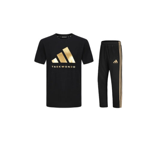 Adidas Taekwondo Casual Sportswear Unisex Black Gold