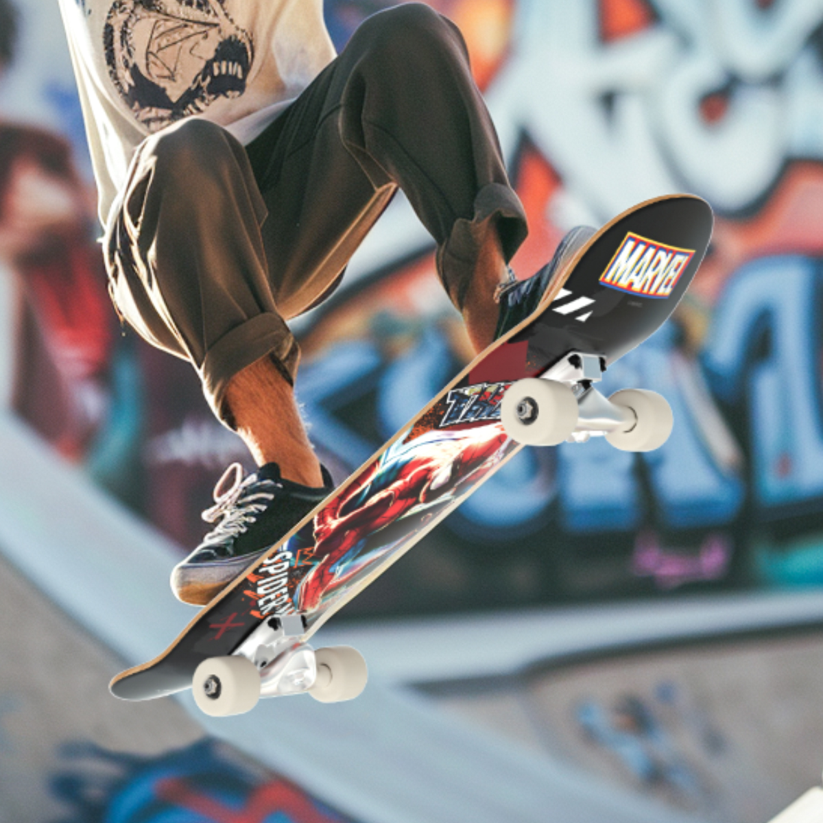 MESUCA MARVEL Spider Man Skateboard Seven Layer Imported Maple Unisex
