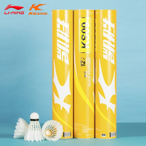 Li Ning x KASON KS09 Duck Feather Shuttlecock 12 Pack Duck Feather All Round Duck Feather Shuttlecocks