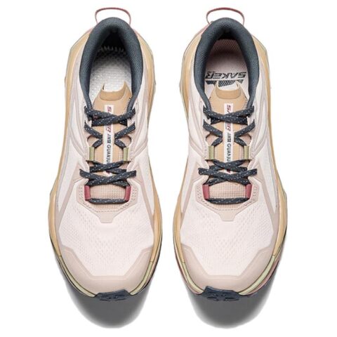 Anta Slip Resistant Abrasion Resistant Cushioning Low top Carbon Plate Trail Running Shoes Women’s White Brown