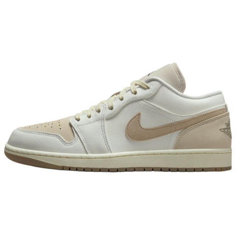Jordan Air Jordan 1 Low top Vintage Basketball Shoes Men’s White Brown