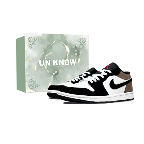 Jordan Air Jordan 1 Low top Vintage Basketball Shoes Unisex Black Brown