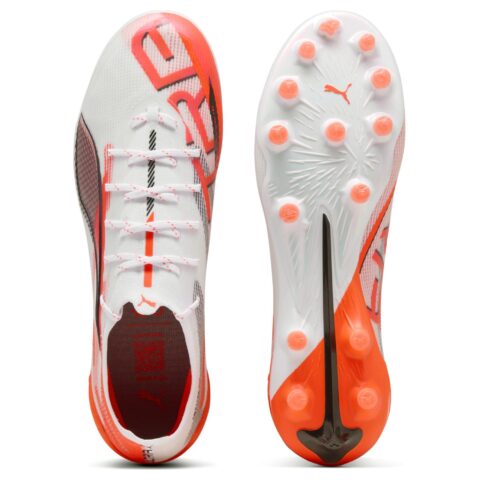 PUMA ULTRA 5 ULTIMATE AG Artificial Ground Abrasion Resistant Soccer Shoes Unisex White Black Red