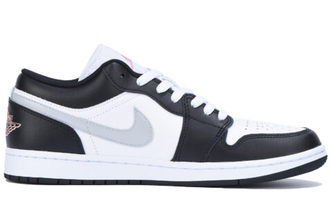 Jordan Air Jordan 1 Abrasion Resistant Low top Vintage Basketball Shoes Unisex Black Gray