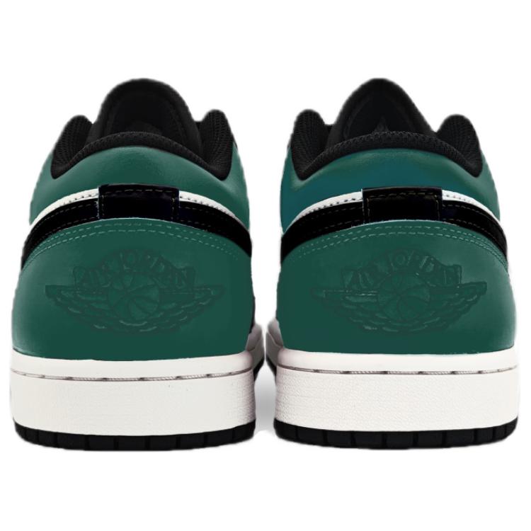 Jordan Air Jordan 1 Abrasion Resistant Low top Basketball Shoes Unisex Green Black