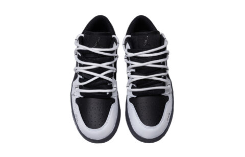 Jordan Air Jordan 1 Honey Words Slip Resistant Abrasion Resistant Low top Vintage Basketball Shoes Unisex Black