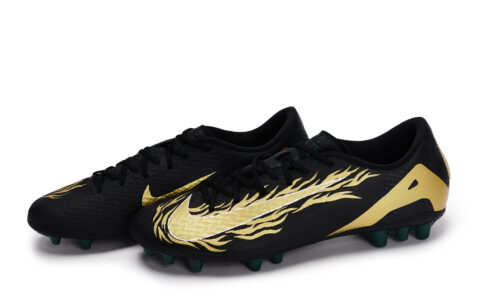 Nike Mercurial Vapor 16 Abrasion Resistant Abrasion Resistant Soccer Shoes Unisex Black Gold