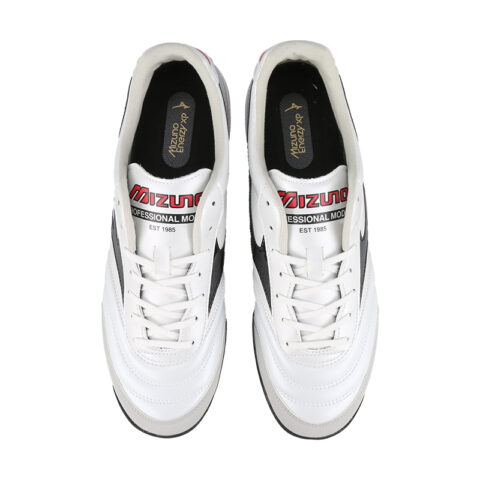 Mizuno MORELIA SALA TF Turf Slip Resistant Soccer Shoes Unisex White Black Red