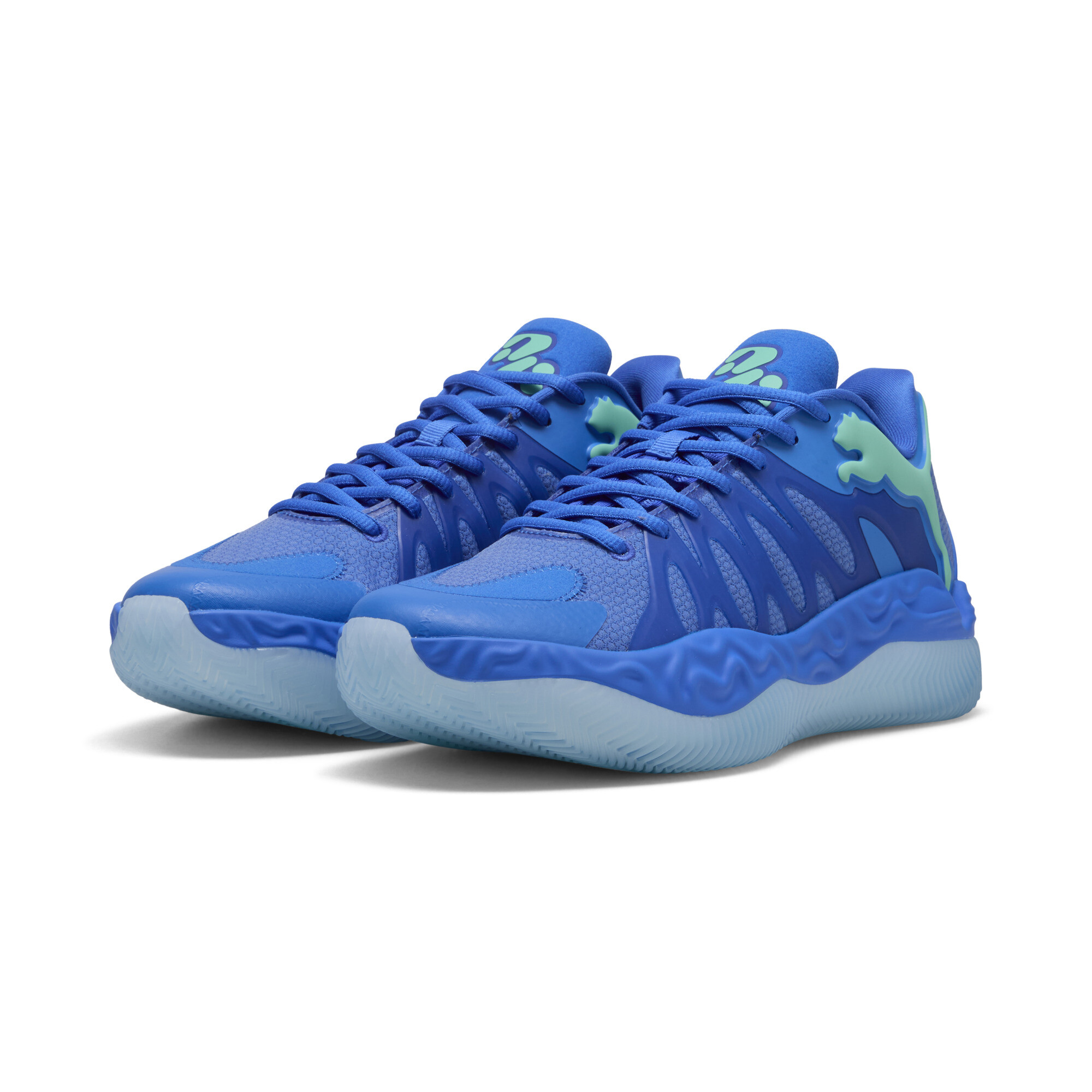 PUMA Hali 1 Cushioning Breathable Coverage Support Rebound Basketball Shoes Unisex Blue