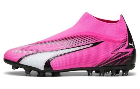 PUMA Ultra Match MG Multi Ground Soccer Shoes Men’s Pink Black White