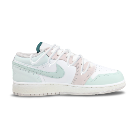 Jordan Air Jordan 1 Leather Abrasion Resistant Abrasion Resistant Low top Vintage Basketball Shoes Unisex Teal