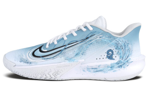 Nike Precision 7 Mesh Slip Resistant Abrasion Resistant Low top Basketball Shoes Men’s White Blue